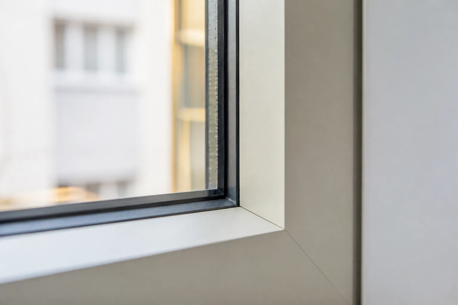 Angle de fenetre neuve avec parclose et joint