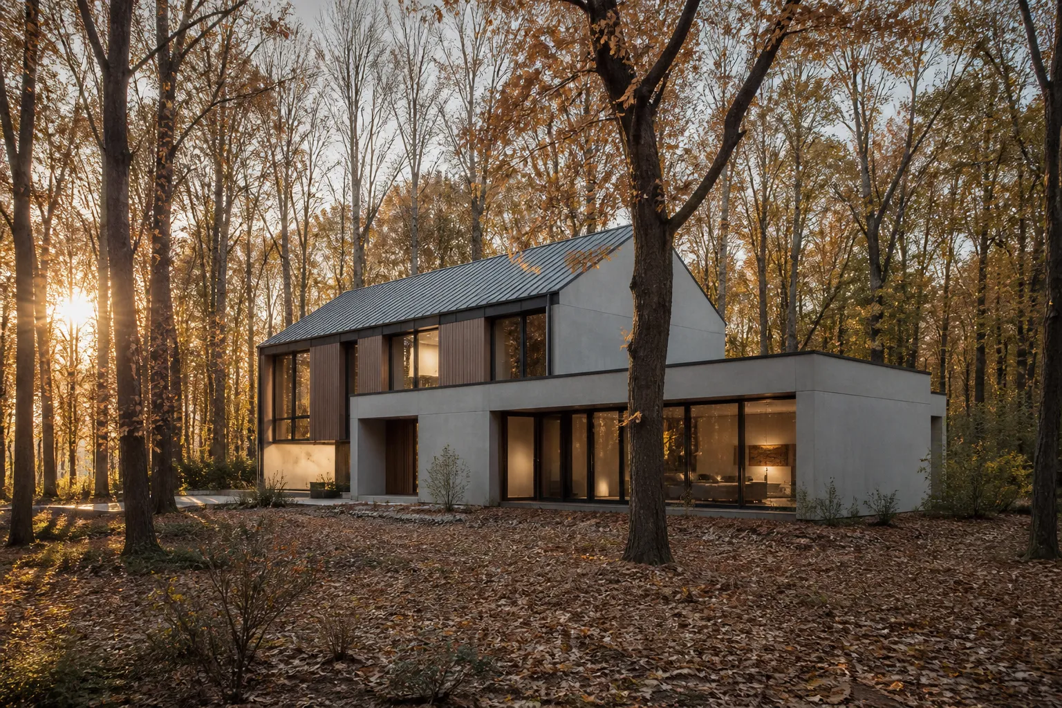 Residence neuve en lisiere de bois