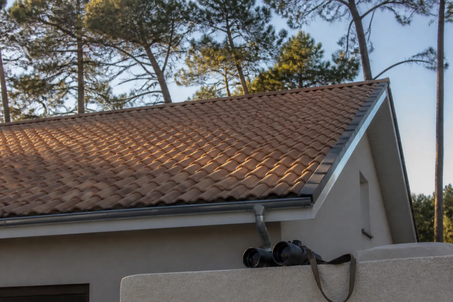 Controle de toiture vue du sol a La Teste-de-Buch