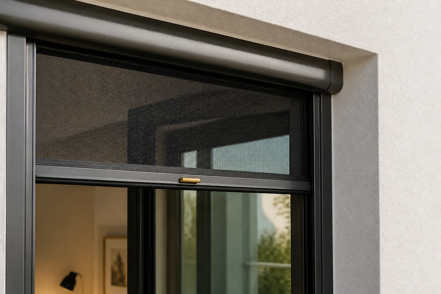 Moustiquaire sur une porte-fenetre