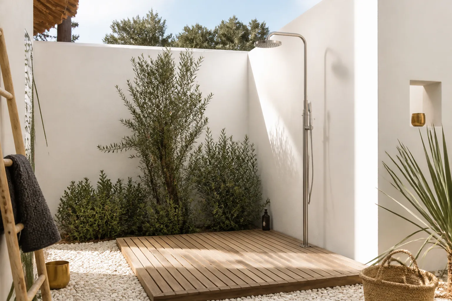 Douche exterieure de residence