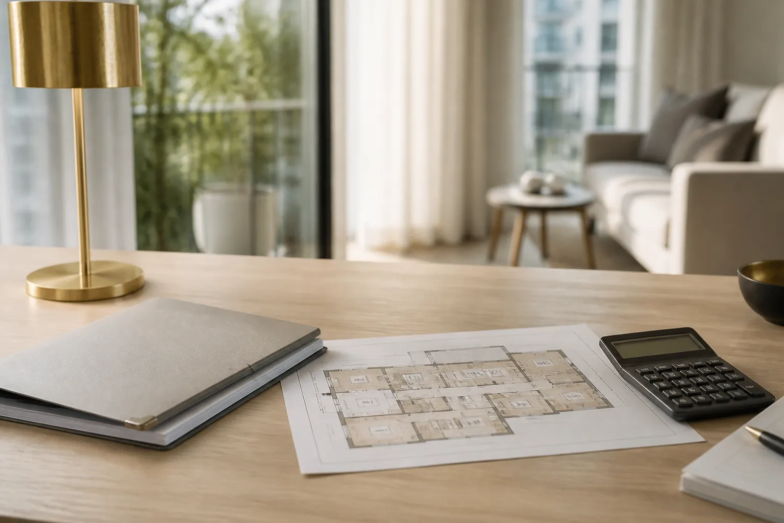 Dossier de pret immobilier et plans d'appartement