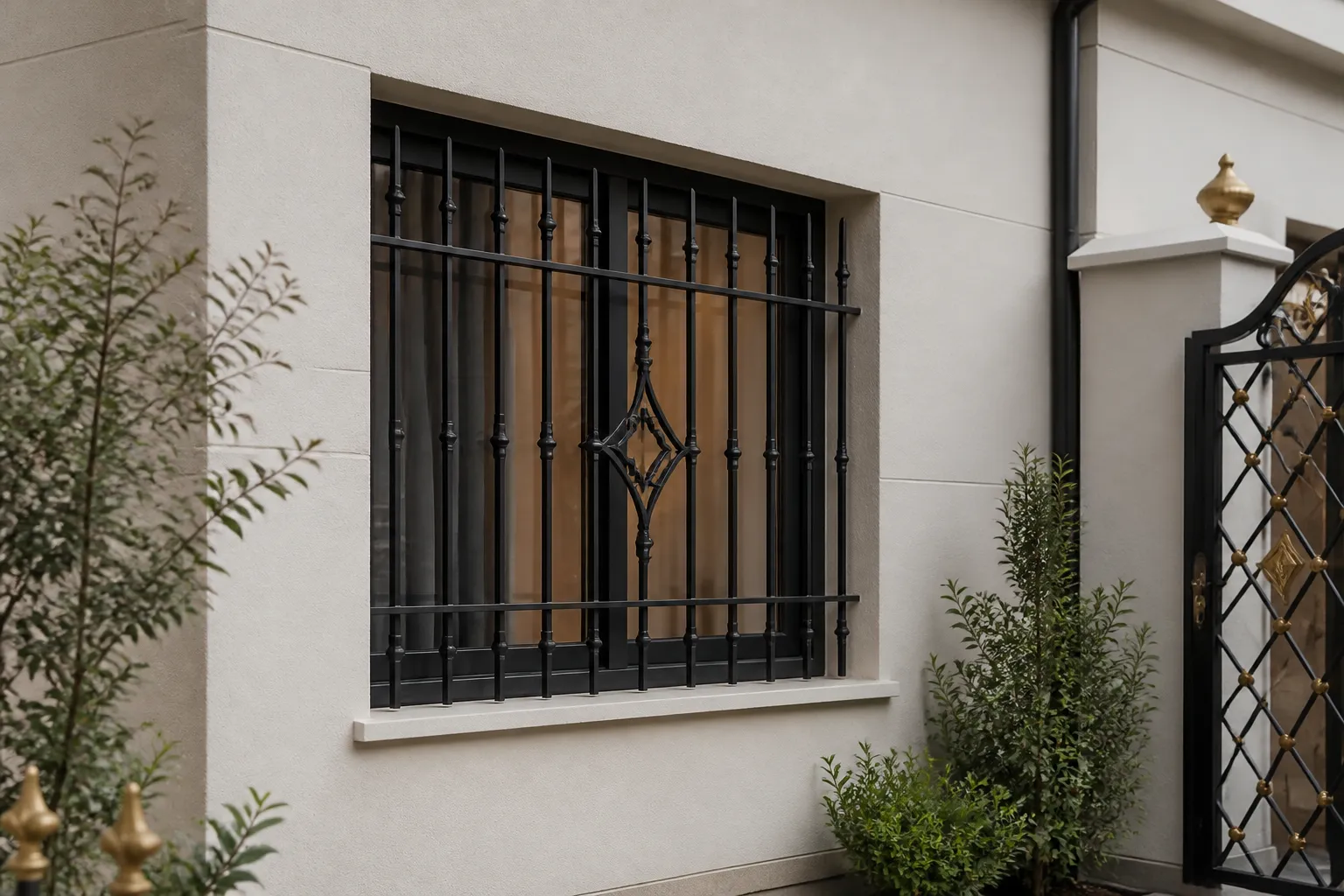 Grille de defense en rez-de-chaussee