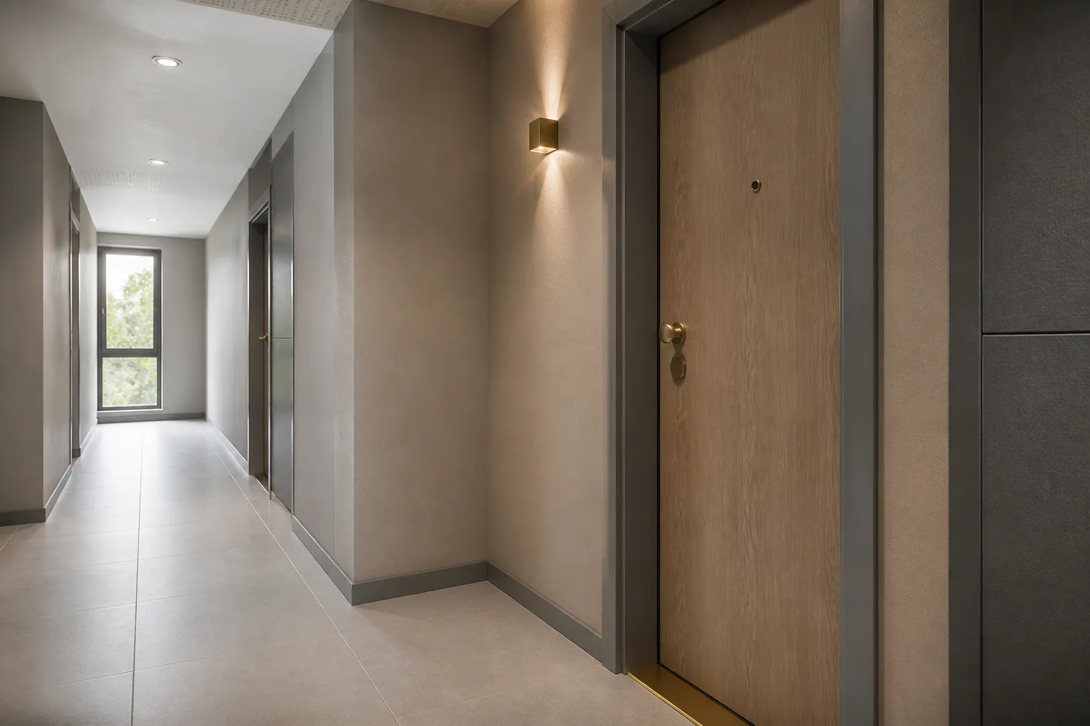 Porte paliere d un appartement neuf