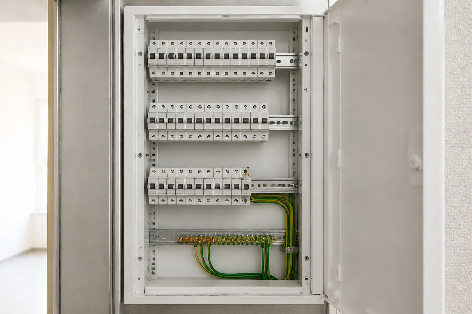 Tableau electrique et borne de terre