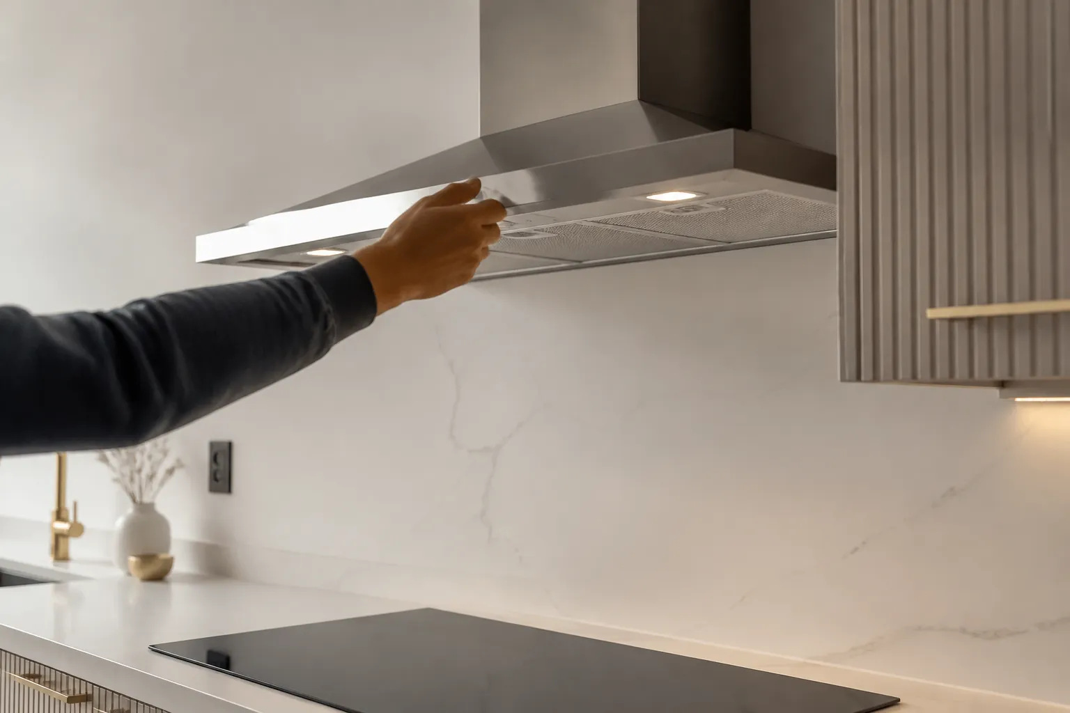 Hotte de cuisine dans un appartement neuf a Ambilly