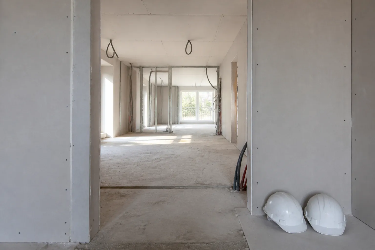 Chantier d appartement au stade des cloisons