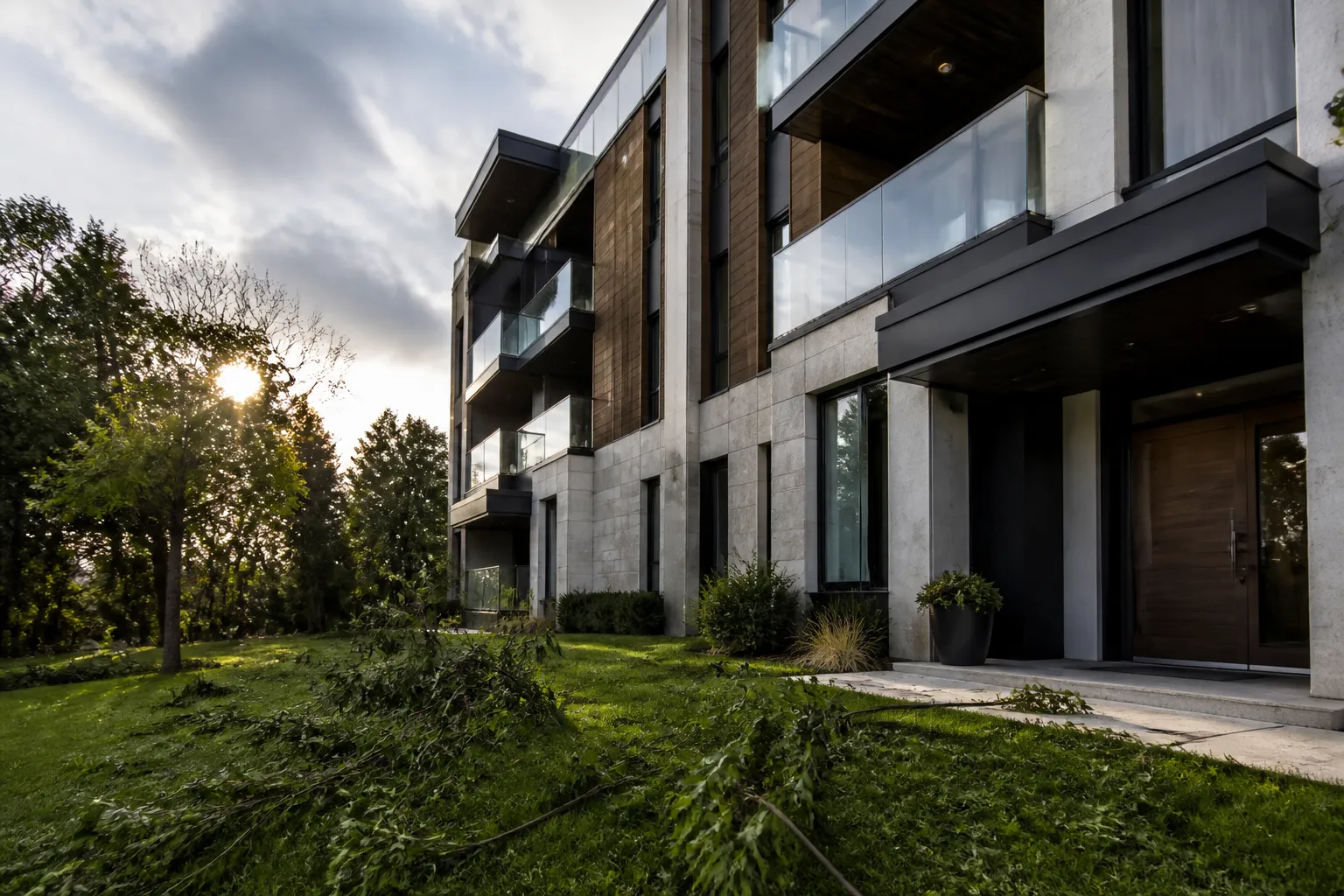 Residence neuve apres un coup de vent