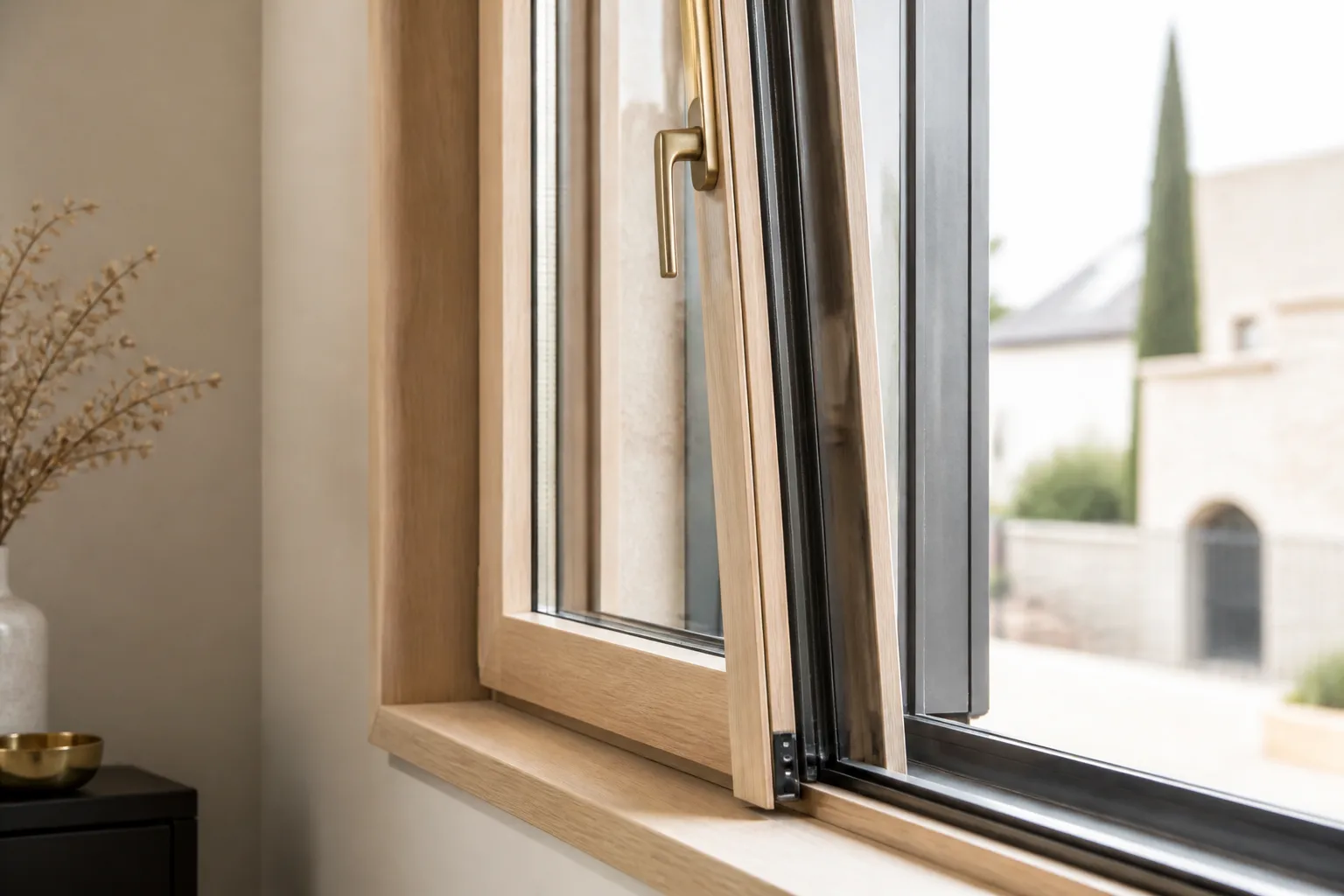 Menuiserie mixte bois aluminium controlee a la livraison VEFA a Chessy